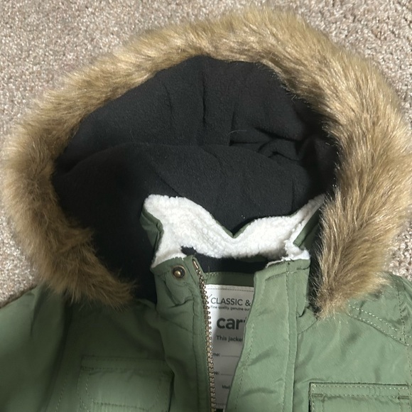 Green Hooded Jacket  Carter’s size 18 month - Picture 4 of 5